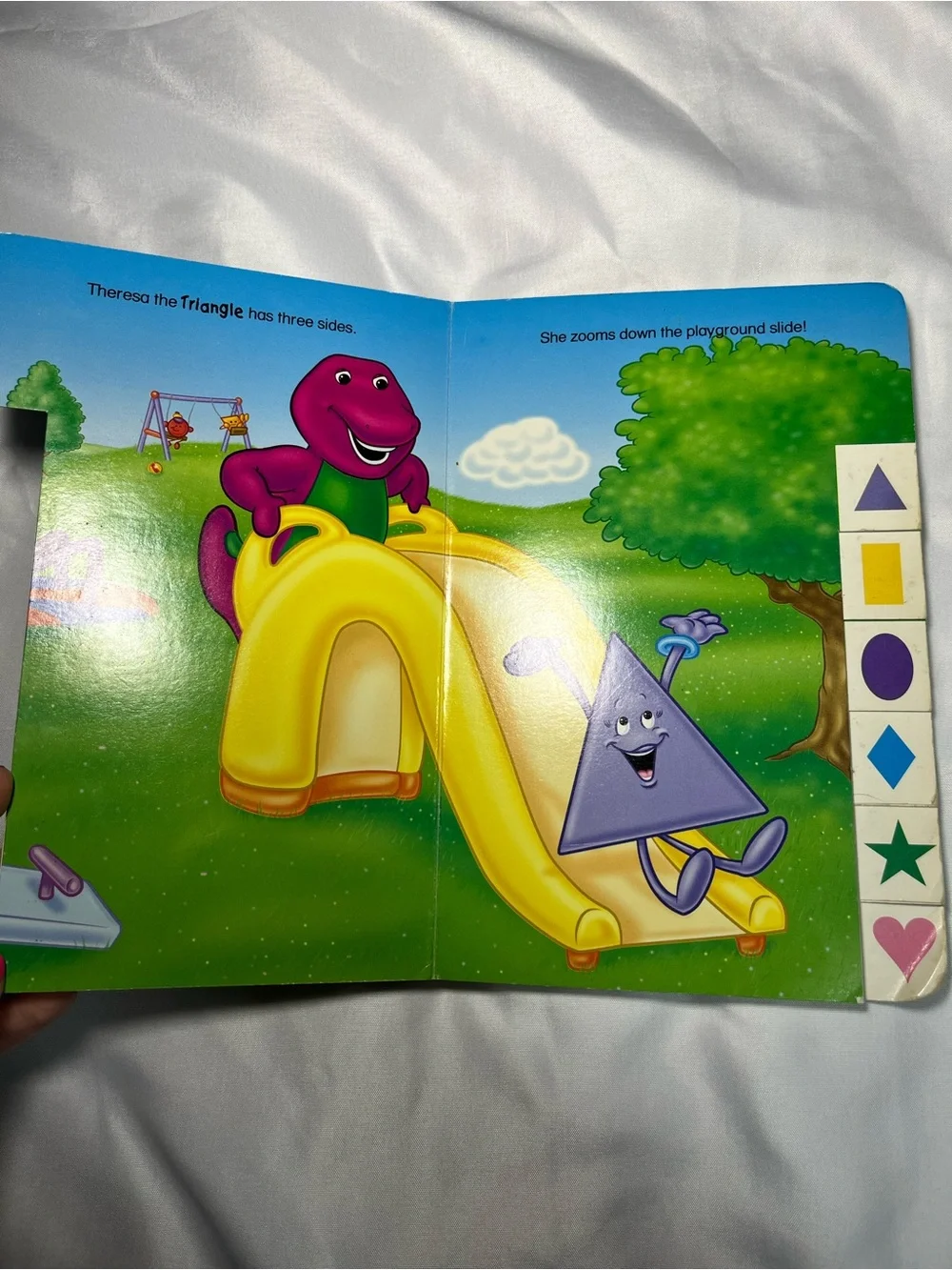 Vintage 1998 Barney’s Book of Shapes Board Book Mark Bernthal Kids‎ Learning